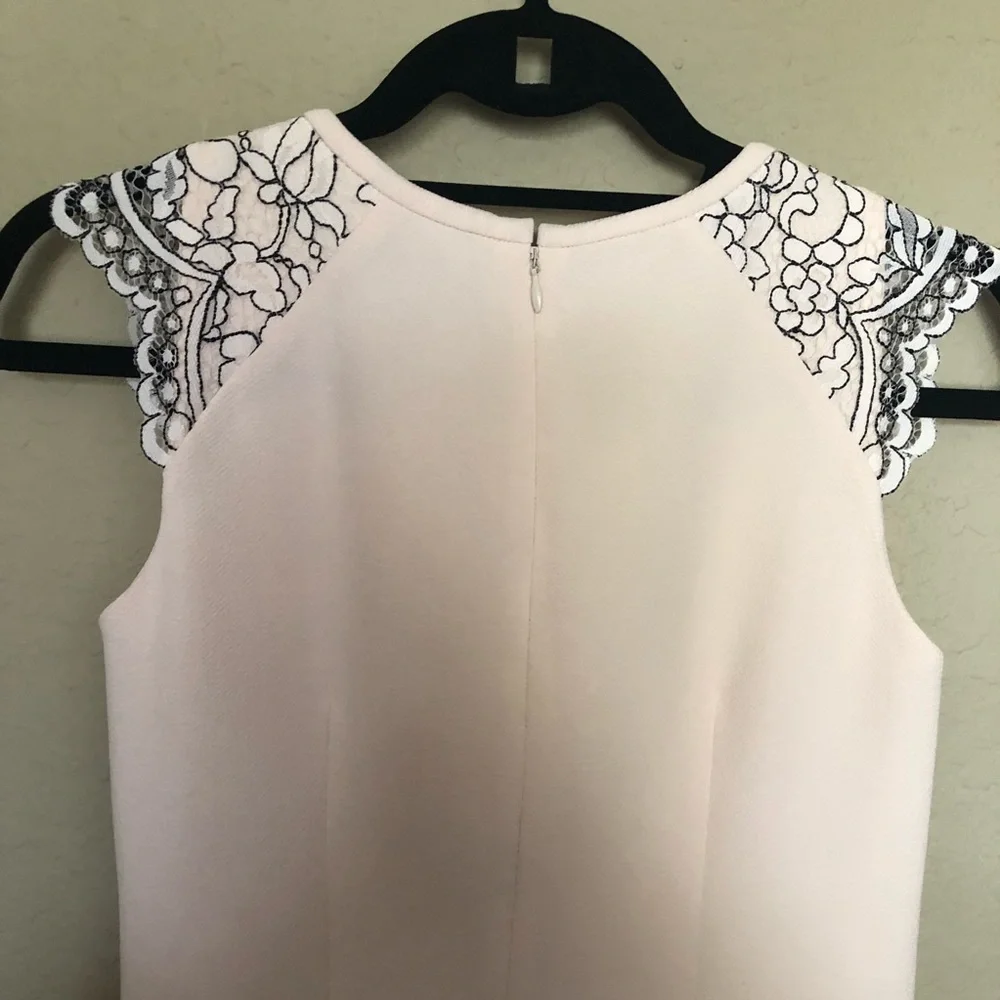 J.Crew cream ivory shift dress lace cap sleeves